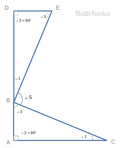 Find the angle between two triangles