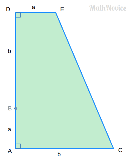 Area of Trapezium ADEC calculated using the formula